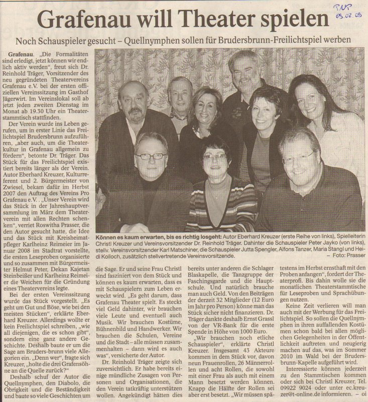 „Grafenau will Theater spielen“