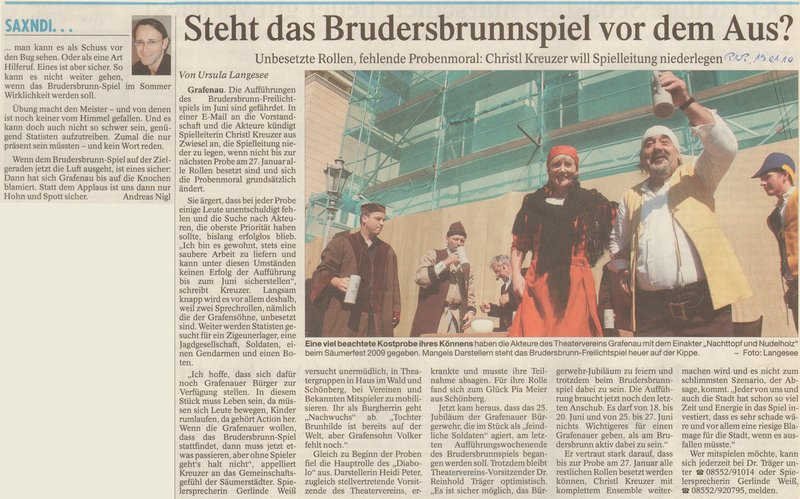 „Steht das Brudersbrunnspiel vor dem Aus?“