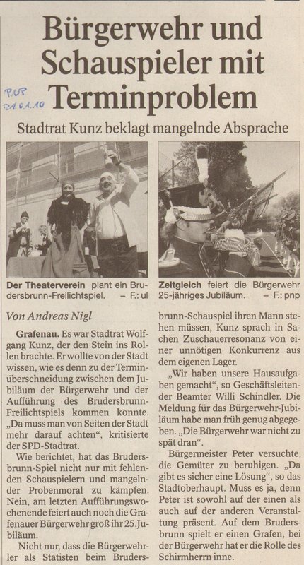 „Bürgerwehr und Schauspieler mit Terminproblem“
